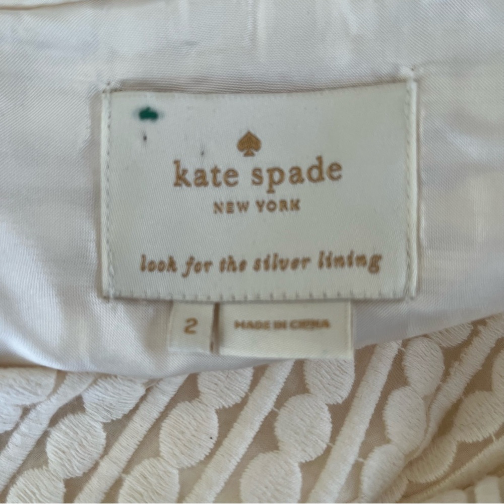 Kate Spade Winter Seaside Cream All Over Embroidered "Ashby" Sheath Dress 2 - Picture 9 of 10